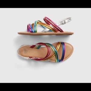 NWT rainbow sandals, toddler size 11
